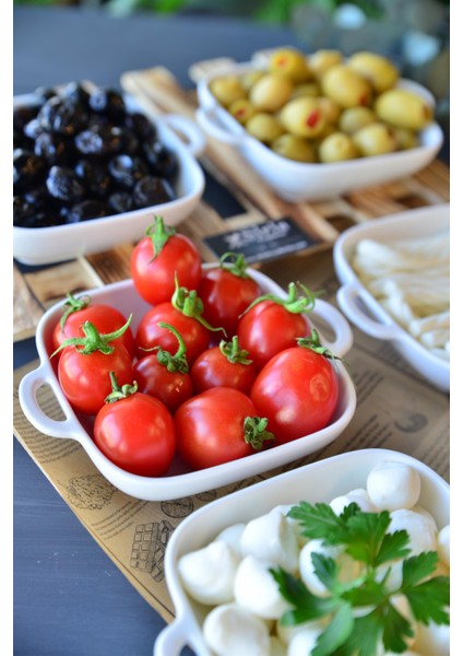 3 Lü Porselen Kare Meze Tabak / Küçük Boy fiyatları