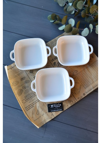 3 Lü Porselen Kare Meze Tabak / Küçük Boy modelleri