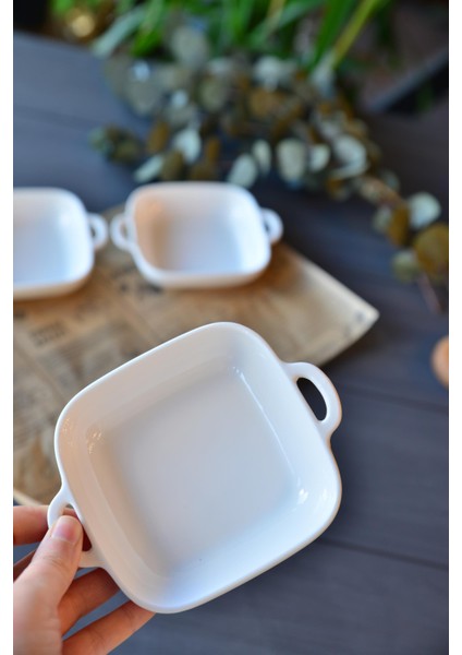 3 Lü Porselen Kare Meze Tabak / Küçük Boy fırsatları