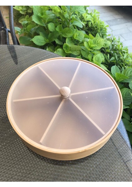 Bambu 6 Bölmeli Kapaklı Sunumluk & Çerezlik fiyatları