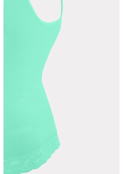 Turkuaz Seamless Dantelli Geniş Askılı Atlet modelleri