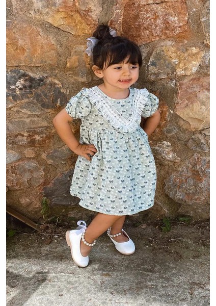 Kız Bebek Kız Çocuk Yazlık Elbise Kısa Kollu Bebek Takım çocuk Bebek giyim Elbklb