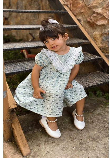 Kız Bebek Kız Çocuk Yazlık Elbise Kısa Kollu Bebek Takım çocuk Bebek giyim Elbklb