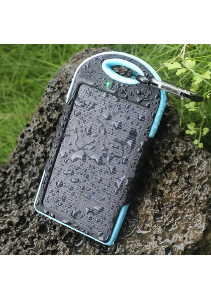 Güneş Enerjili Solar Panelli Powerbank 20000MAH Kamp Tipi Taşınabilir Şarj Aleti