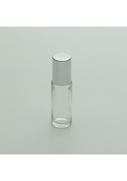 Boş Parfüm Şişesi 4-5 ml (5 Adet) Roll-On Gri Kapaklı Boş Şişe