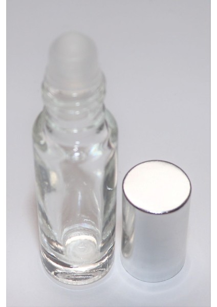 Boş Parfüm Şişesi 4-5 ml (5 Adet) Roll-On Gri Kapaklı Boş Şişe