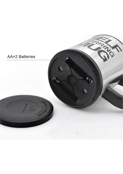 Kişiye Özel Kendini Karıştıran Mikser Kupa Termos Bardak Siyah - Self Stirring Mug indirimleri