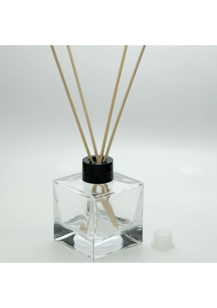 Boş Parfüm Şişesi 110 ml (5 Adet) Kare Bambu Boş Şişe