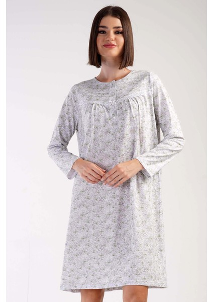 Pamuklu Kadın Uzun Kol Kısa Boy Gecelik fiyatları
