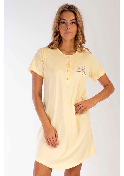 Pamuklu Kadın Kısa Kol Gecelik fiyatları