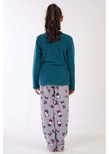 Kız Çocuk Polar Uzun Kol Pijama Takım