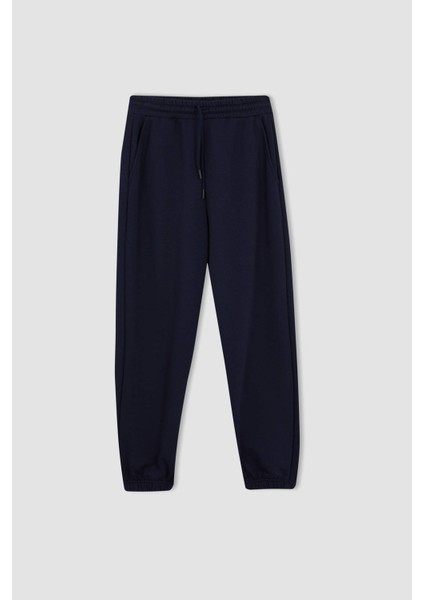 Jogger Standart Fit Esnek Bantlı Paça Kalın Kumaş Uzun Boy Eşofman Alt S7370AZ23WN