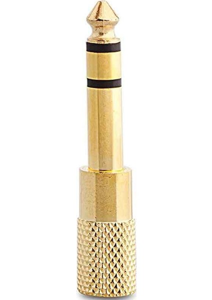 6.3 mm Stereo Erkek / 3.5 mm Stereo Dişi Sarı Metal Gold Jack Fiş Çevirici (81) fiyatları