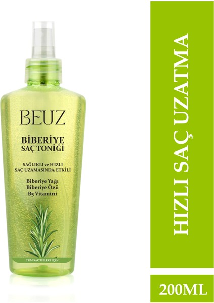 Biberiye Saç Toniği 200 ml Hızlı ve Sağlıklı Saç Uzatma Etkili