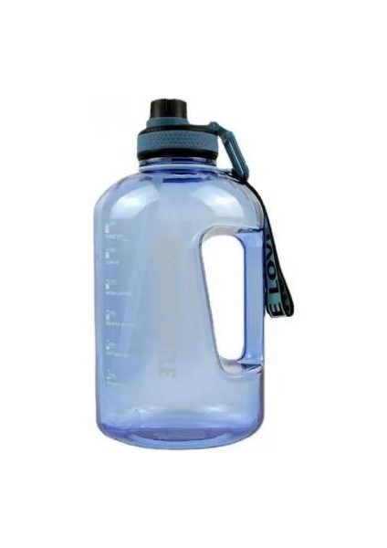 2200 ml Su Matarası Bpa Içermez Su Matarası Suluk Taşıma Ipli Pipetli Emniyet Kilitli Matara
