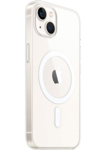 Apple iPhone 14 Plus Kılıf Magsafe Şeffaf Silikon Kılıf
