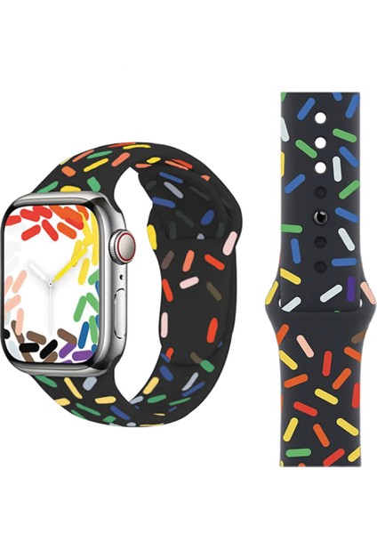 apple Watch Gs Dt Pro Ultra 4 5 6 7 8 Se Uyumlu 42 44 45MM Pride Edition Spor Kordon Siyah