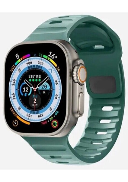 Apple Watch Gs Dt Pro T500 Ultra 2 3 4 5 6 7 8 Se Uyumlu 42 44 45MM Kordon Kayış Kaktüs Yeşil