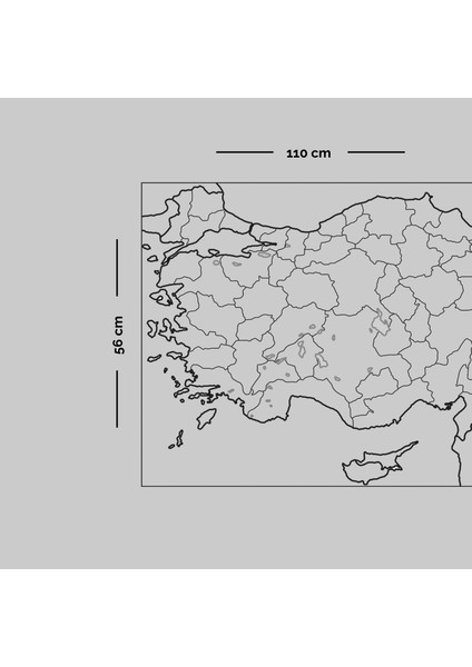 Türkiye Haritası Yapışkansız Akıllı Kağıt