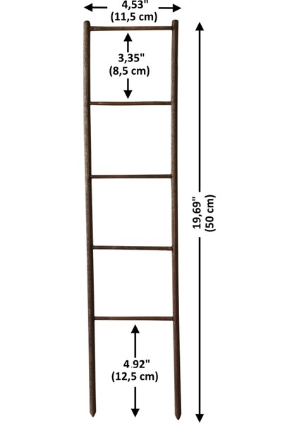 Saksı Içi Dekoratif Bitki Merdiveni (50 Cm)