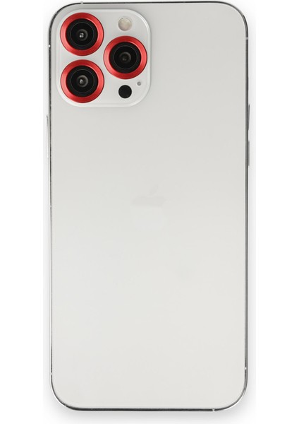 Apple iPhone 13 Pro Max Kamera Safir Lens Koruyucu - Kırmızı