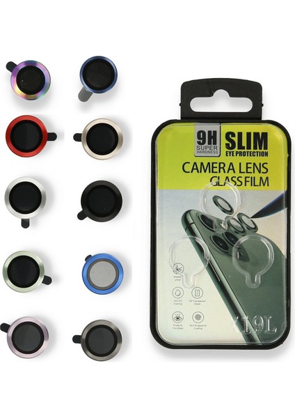 Apple iPhone 13 Pro Max Kamera Safir Lens Koruyucu - Kırmızı