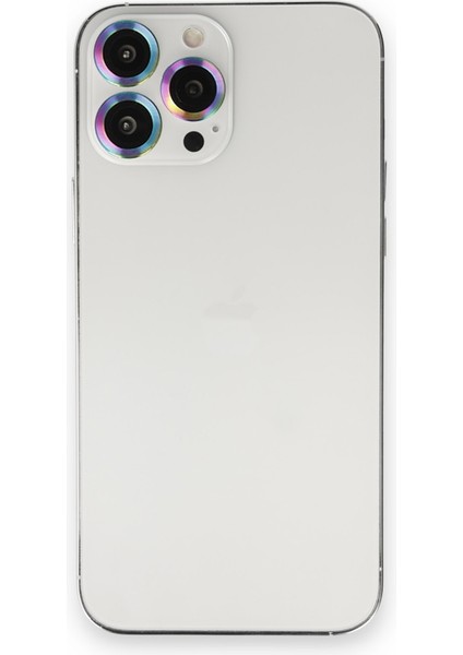 Apple iPhone 13 Pro Max Kamera Safir Lens Koruyucu - Rainbow