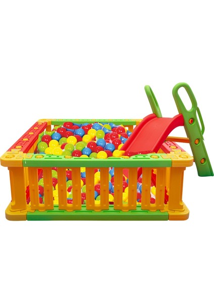 Kingkids Sl 9020 Kaydıraklı Oyun Havuzu ve 100 Adet 90MM Oyun Havuzu Toplu Bundle Set