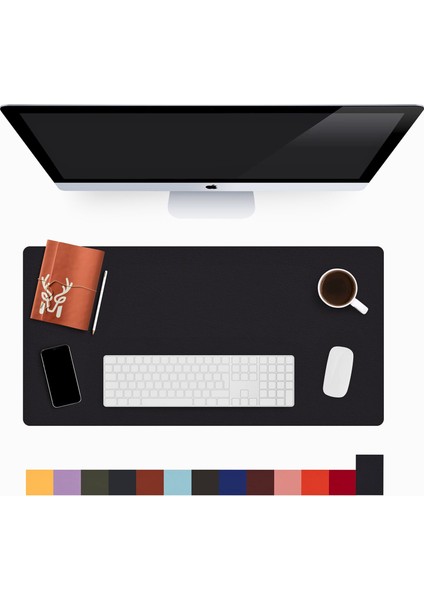 Lindos - Deri Mat, Masa Pedi, Büyük Mouse Pad, Ofis Için Mat, Su Geçirmez Mat, Ofis ve Ev Için Deri Pedi, Gaming Masa Matı, Masaüstü Için Masa