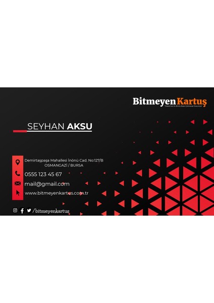Kişiye Özel Bitmeyen Kartvizit - Model 2
