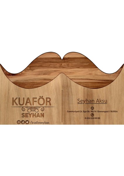 Kişiye Özel Kuaför Tasarımlı Bitmeyen Kartvizit - Model 1