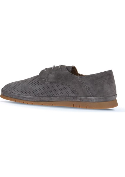 Gri Koyu Süet Erkek Düz Ayakkabı 07M0963 fırsatları