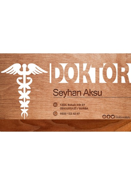 Kişiye Özel Doktor Tasarımlı Bitmeyen Kartvizit - Model 1