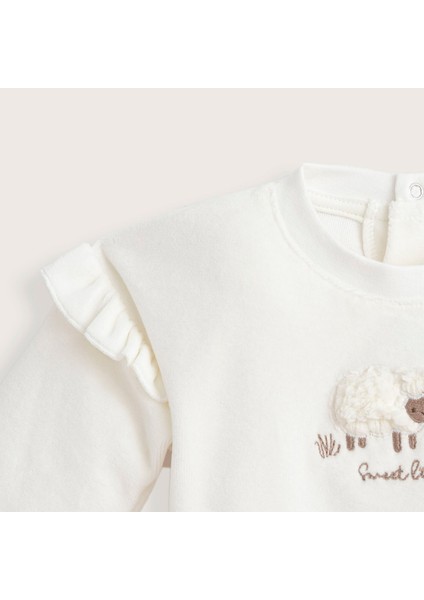 Wool Lamb Fırfırlı Sweat Vanilya fiyatları