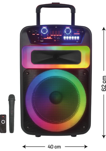 3000 mAH Mikrofonlu Ledli Taşınabilir Bluetooth Hoparlör BTS-81
