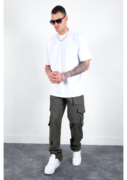 Beyaz Oversize Erkek T-Shirt modelleri