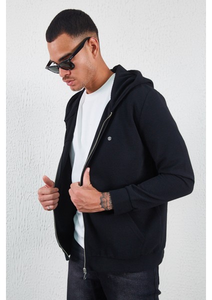 Kapüşonlu Kanguru Cepli Bomber