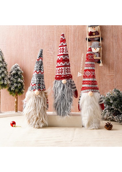 4’lü Gnome Neol Dekorasyon Seti Sevimli Peluş Noel Baba Gnome Set fırsatları