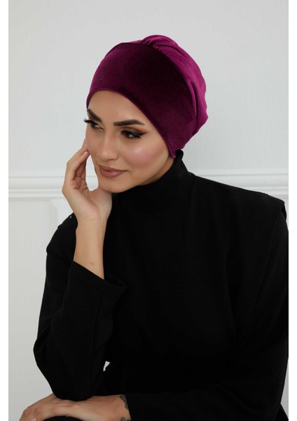 Gül Detaylı Kadife Bone,B-53K modelleri