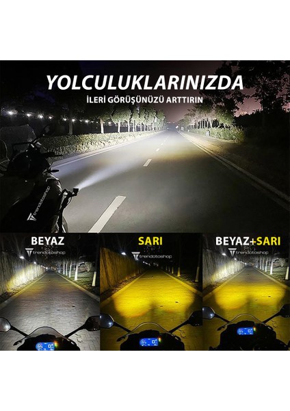 Binocus Çift Renkli Universal Off Road Sis Farı Mini Spot Lens LED Far indirimleri