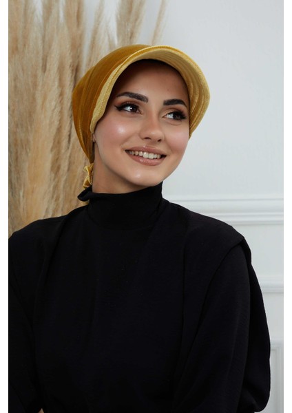 Siperlikli Kadife Bandana Bone,B-71K
