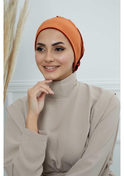 Gül Detaylı Kadife Bone,B-53K
