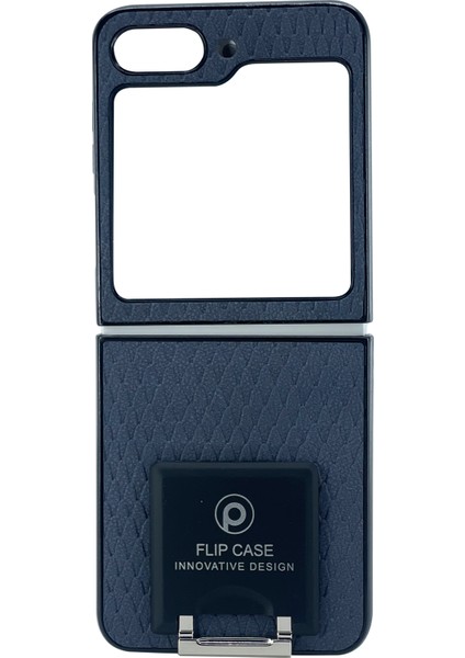 Samsung Z Flip 5 Uyumlu Suni Deri Arka Koruma Kılıf