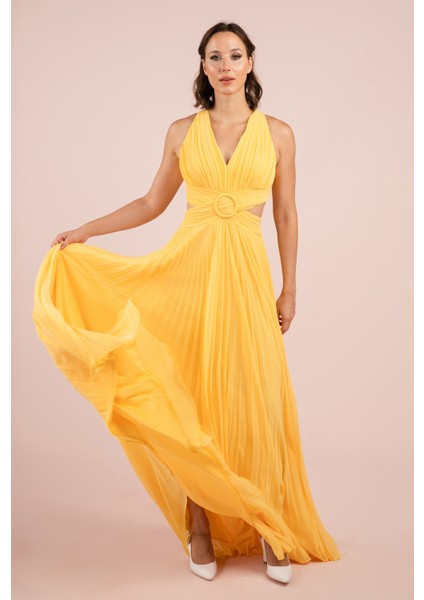 Sırt Dekolte Uzun Elbise (HC-5041) fiyatları