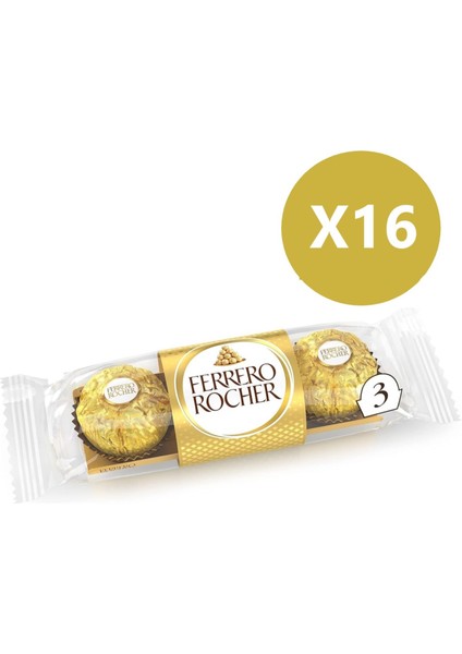 Ferrero Rocher 3'lü - 37.5 gr-16'lı