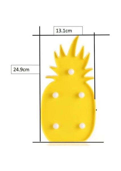 Ananas Şeklinde Ledli Dekoratif Eğlenceli Çocuk Gece Lambası