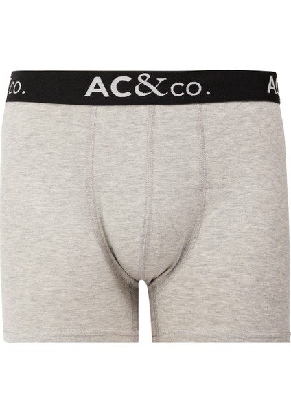 AC&Co / Altınyıldız Classics Erkek Siyah-Antrasit Pamuklu Esnek 3'lü Boxer Paketi