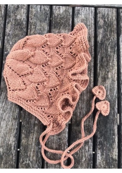 El Örgüsü Kız Çocuk Pembe Bere