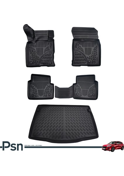 Ford Kuga 3 (2020-..) Ile Kusursuz Uyumlu - Psn Araca Özel Paspas ve Bagaj Havuzu fiyatları