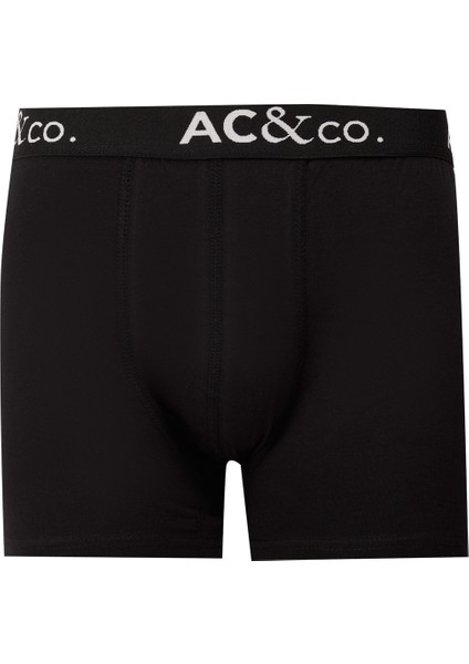 AC&Co / Altınyıldız Classics Erkek Siyah-Antrasit Pamuklu Esnek 3'lü Boxer Paketi